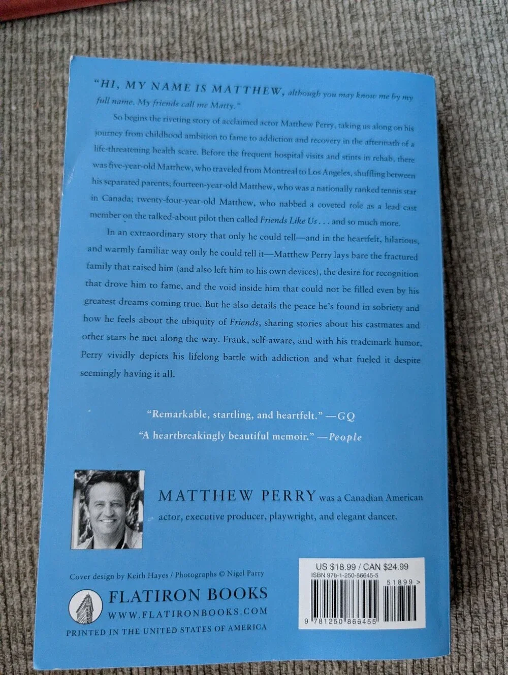 🦩Matthew Perry Memoir Book Friends, Lovers, And The Big Terrible Thing Paperbac - Picture 2 of 3
